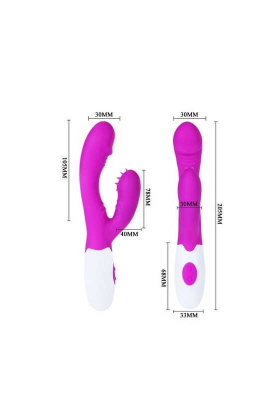 VIBRADOR PRETTY LOVE FLIRTATION - ANDRE VIBRATOR WITH CLIT STIMULATION