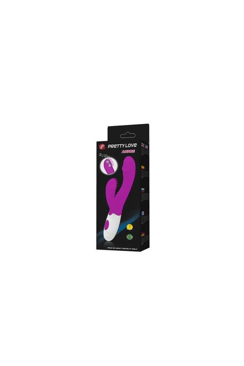 VIBRADOR PRETTY LOVE FLIRTATION - ANDRE VIBRATOR WITH CLIT STIMULATION