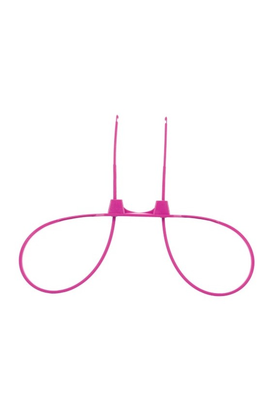 ALGEMAS DESCARTÁVEIS DE PLÁSTICO OUCH! ZIP TIE CUFFS ROSA
