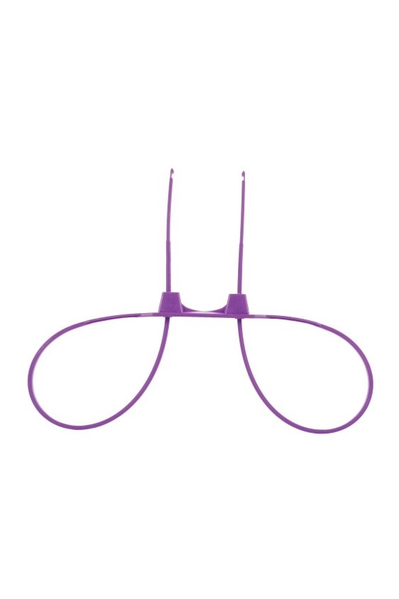 ALGEMAS DESCARTÁVEIS DE PLÁSTICO OUCH! ZIP TIE CUFFS ROXAS