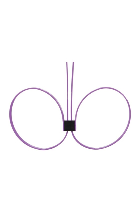 ALGEMAS DESCARTÁVEIS DE PLÁSTICO OUCH! ZIP TIE CUFFS EXTENDED ROXAS