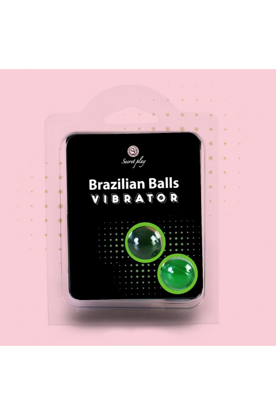 BOLAS LUBRIFICANTES BRAZILIAN BALLS SHOCK EFEITO VIBRADOR 2 X 4GR