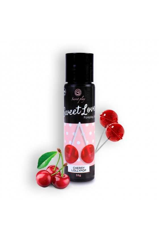 GEL LUBRIFICANTE COM SABOR A CHUPA DE CEREJA SWEET LOVE SECRET PLAY 60ML