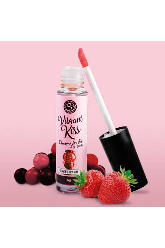 LIP GLOSS DE PASTILHA DE MORANGO VIBRANT KISS 6GR