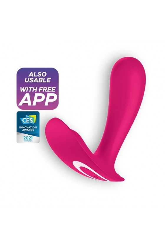 ESTIMULADOR DO PONTO-G TOP SECRET COM APP SATISFYER ROSA