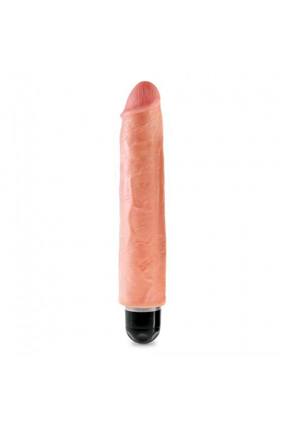 VIBRADOR REALÍSTICO KING COCK VIBRATING STIFFY 10” BRANCO