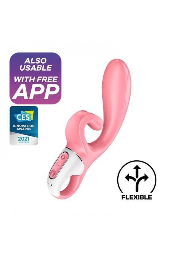 VIBRADOR HUG ME COM APP SATISFYER ROSA