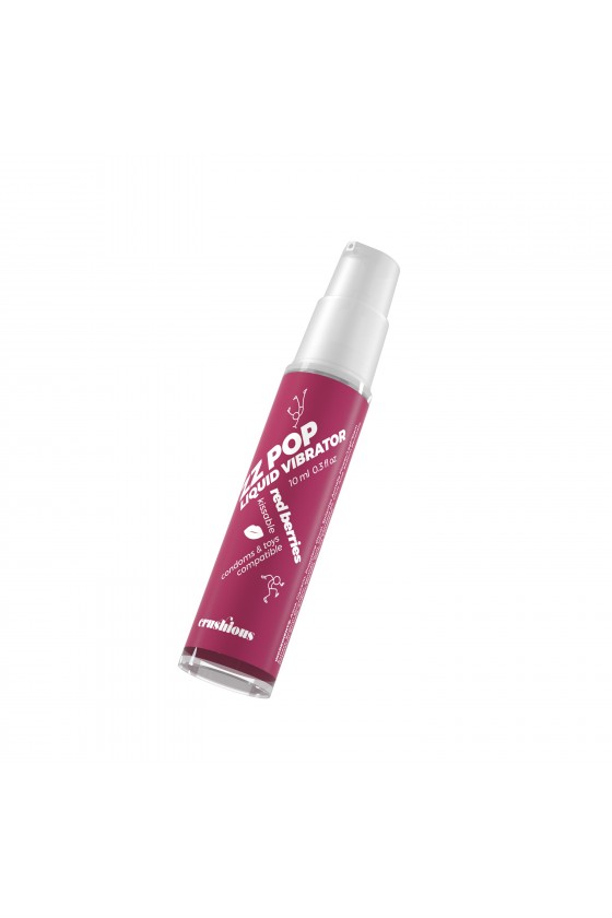 VIBRADOR LÍQUIDO ZZ POP COM AROMA FRUTOS VERMELHOS 10ML CRUSHIOUS