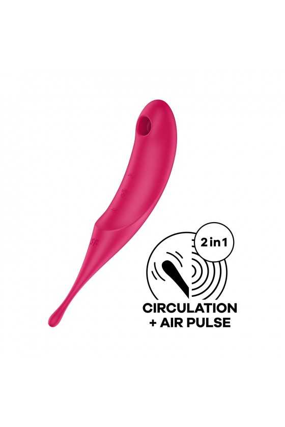 ESTIMULADOR TWIRLING PRO VERMELHO SATISFYER
