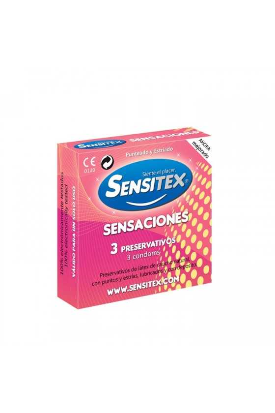 PRESERVATIVOS SENSAÇÕES VEGAN NATURAIS 3 UNIDADES SENSITEX