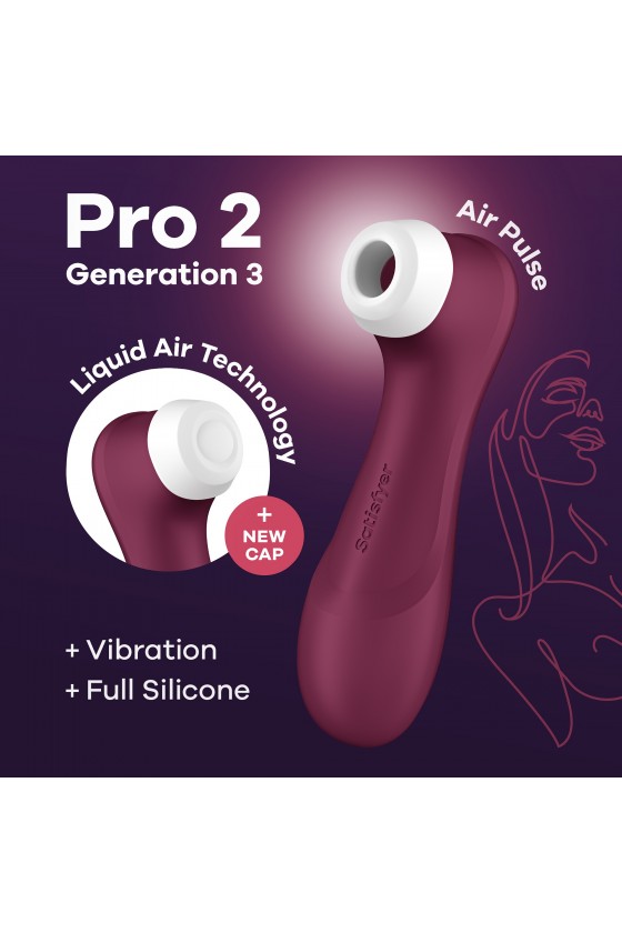 ESTIMULADOR PRO 2 GEN 3 SATISFYER VERMELHO TINTO