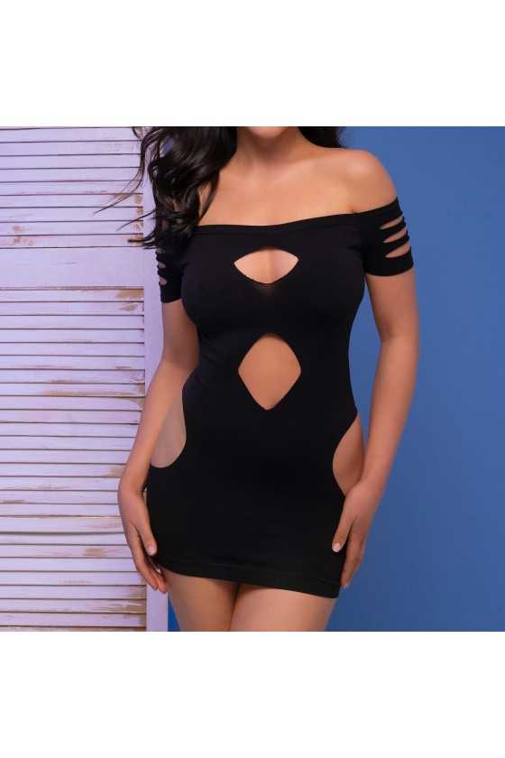 MINI VESTIDO CR-4671 PRETO...
