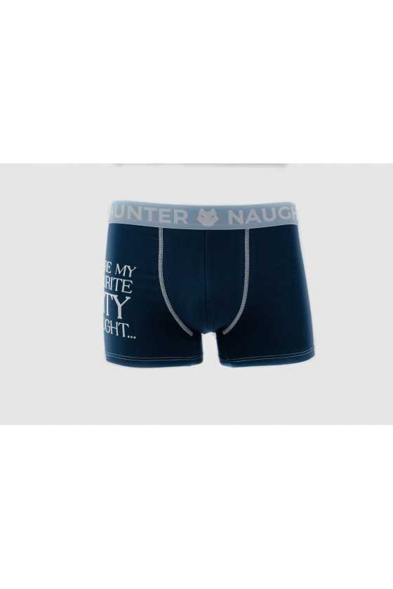 BOXER HOMEM NAUGHTY BLUE HUNTERS