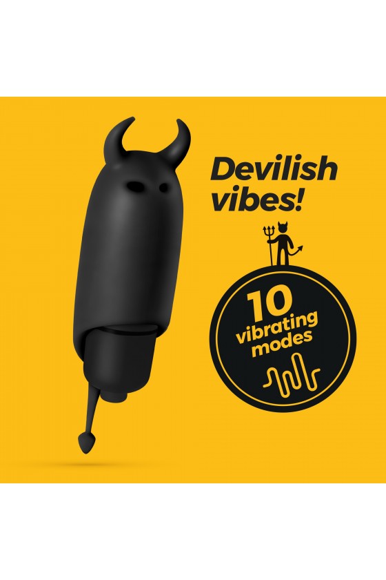 O-PET DIABO COM BALA DE 10 VIBRAÇÕES PRETO CRUSHIOUS