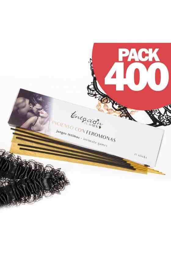 PACK DE 400 INCENSOS COM FEROMONAS AROMA JOGOS ÍNTIMOS TENTACIÓN PLAY SEX