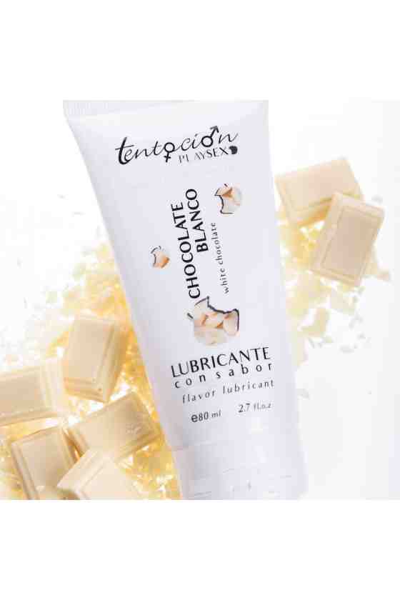 LUBRIFICANTE COM SABOR A CHOCOLATE BRANCO 80ML TENTACIÓN PLAY SEX