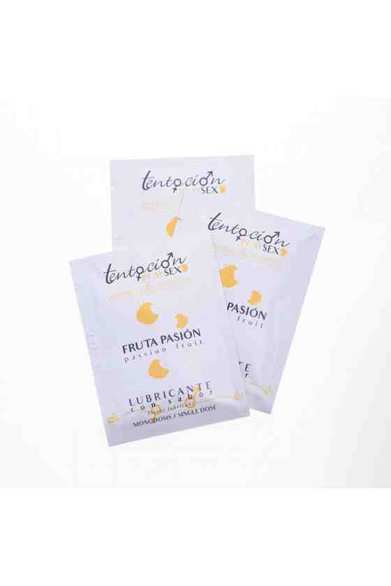 20 MONODOSES DE LUBRIFICANTE COM SABOR A MARACUJÁ 5ML TENTACIÓN PLAY SEX