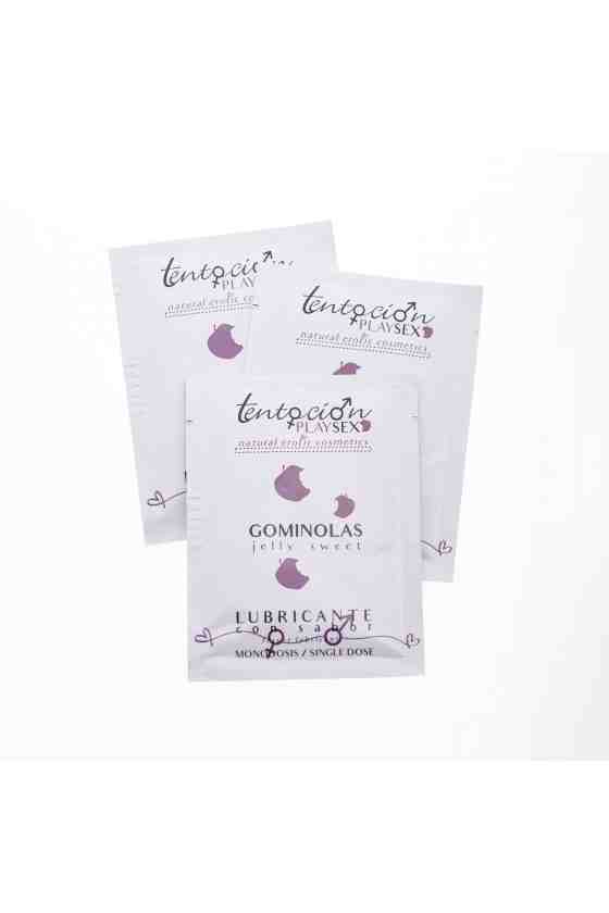 20 MONODOSES DE LUBRIFICANTE COM SABOR A GOMAS 5ML TENTACIÓN PLAY SEX