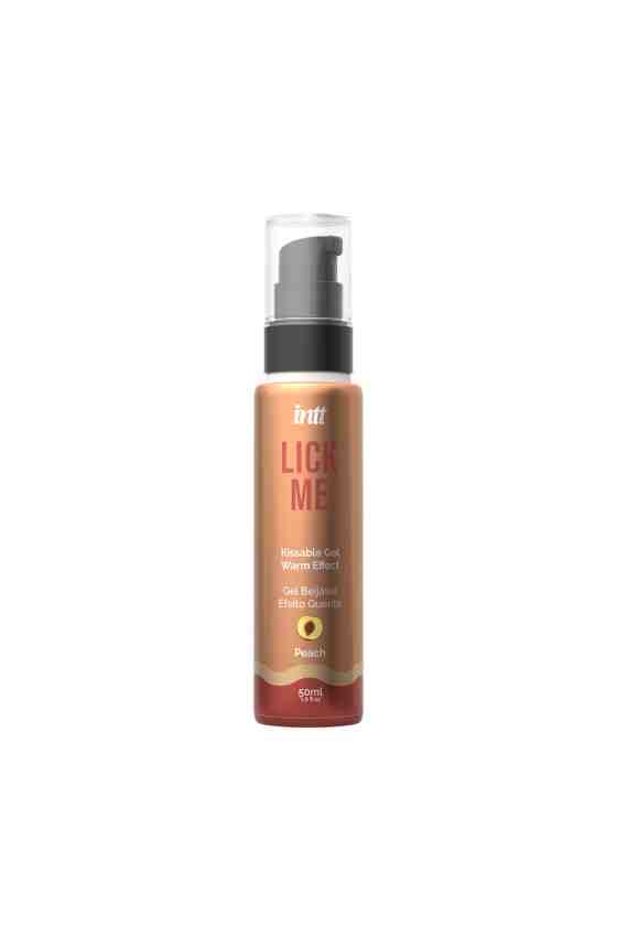 GEL BEIJÁVEL COM EFEITO CALOR E SABOR A PÊSSEGO LICK ME INTT 50ML