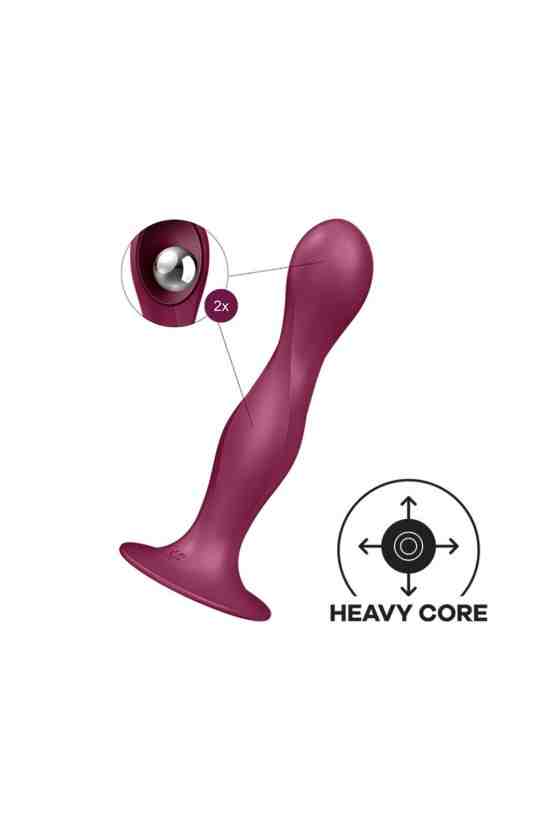 DILDO CINÉTICO DOUBLE BALL-R WEIGHTED DILDO VERMELHO SATISFYER