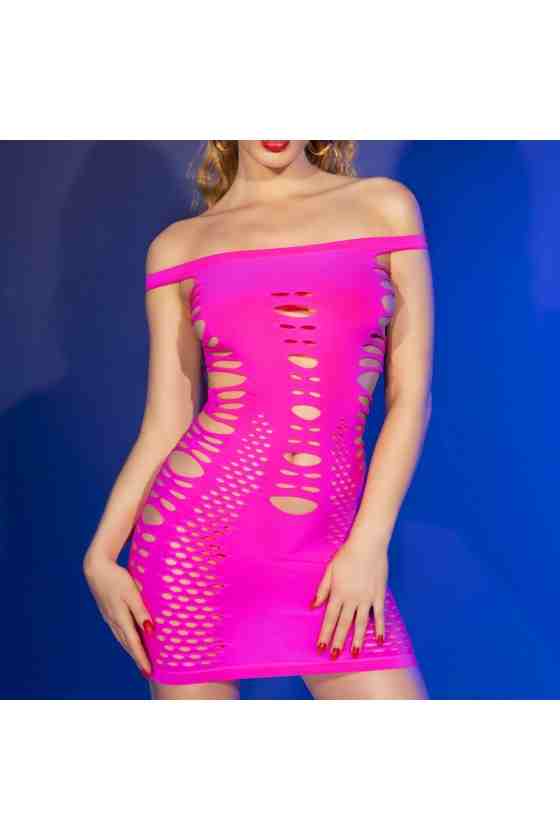 MINI VESTIDO CR-4711 ROSA CHILIROSE