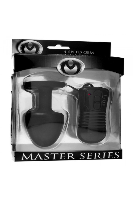 PLUG ANAL VIBRATÓRIO COM JOIA E COMANDO PARAGON MASTER SERIES