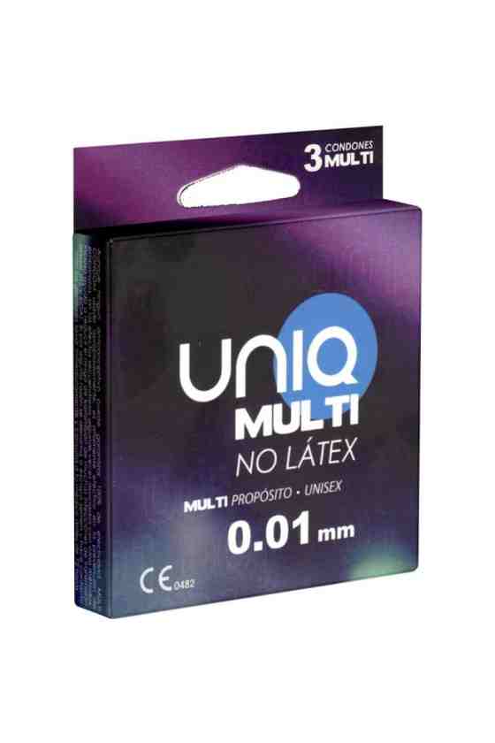 UNIQ - PRESERVATIVOS SEM LÁTEX MULTI 3 UNIDADES