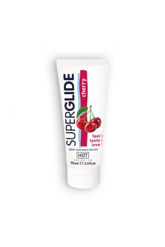 LUBRIFICANTE COMESTÍVEL HOT™ SUPERGLIDE CEREJA 75ML