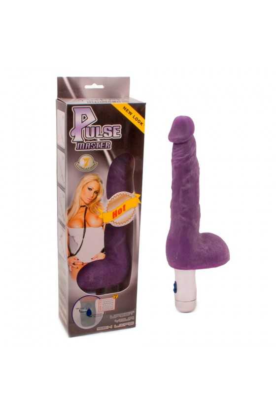 VIBRADOR PULSE MASTER REALISTA COM LUZ ROXO