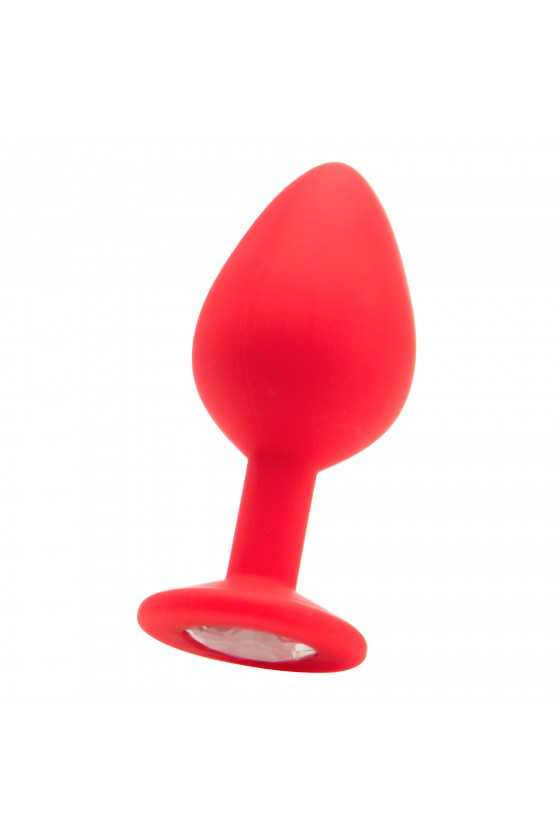 PLUG ANAL DIAMOND BUTT PLUG GRANDE VERMELHO